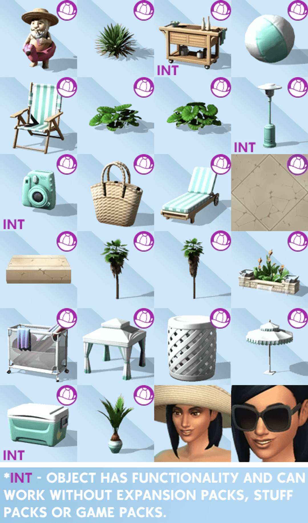 Галерея мода Набор для зоны у бассейна Poolside lounge pack #1